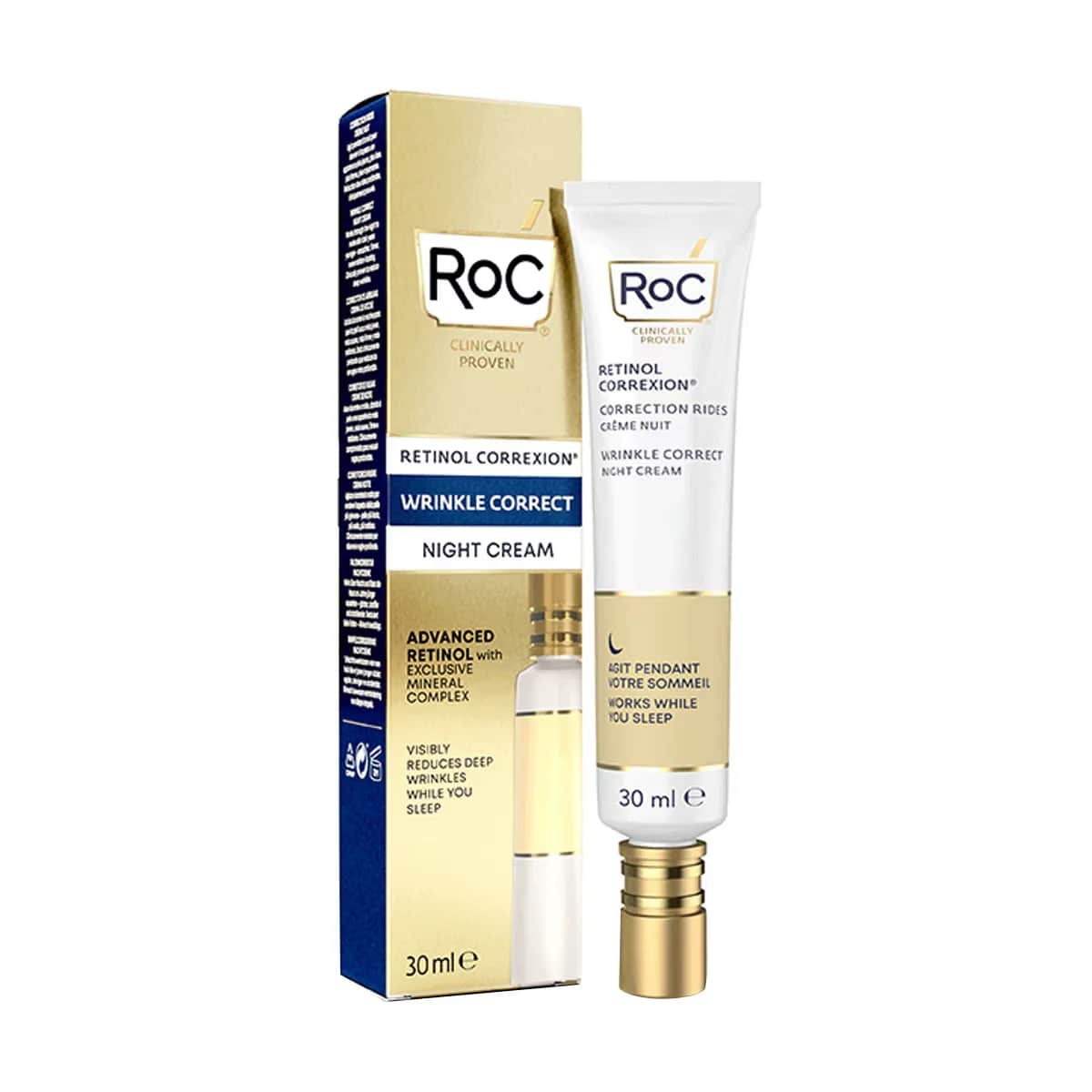 ROC كريم روك ريتينول كوريكسون الليلي المضاد للتجاعيد 30 مل
