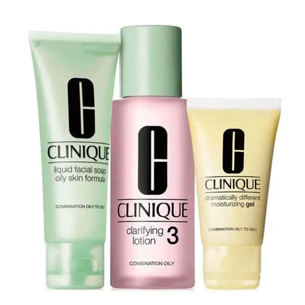 Clinique مجموعة كلينيك للعناية بالبشرة الدهنية من ثلاث خطوات النوع الثالث