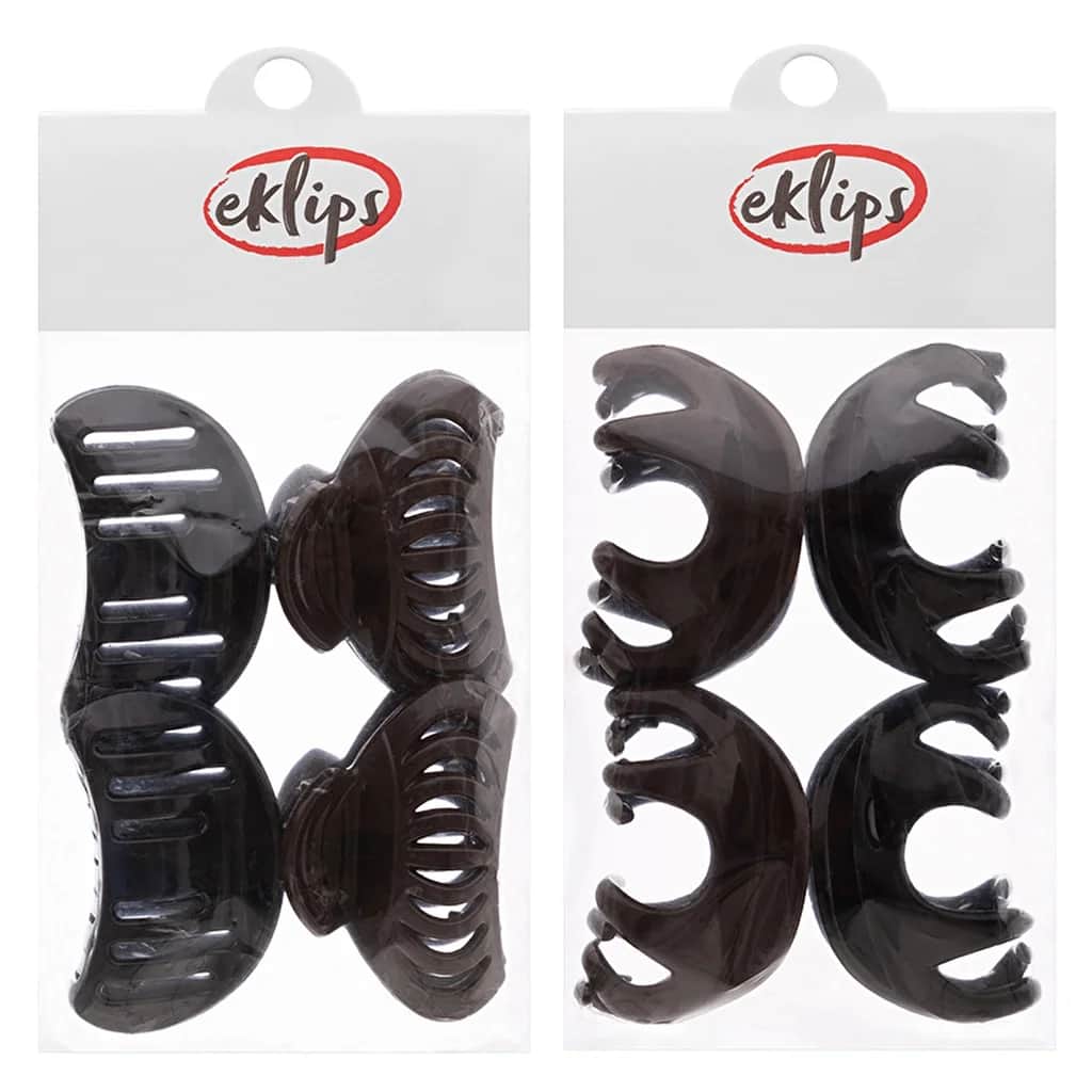 إكليبس مشبك قفل أسود بني 4 قطع Eklips