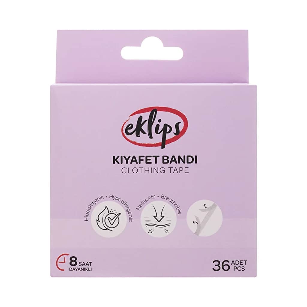 Eklips شريط تثبيت الملابس من إكلبس، 36 قطعة، عرض 10 سم، تثبيت قوي