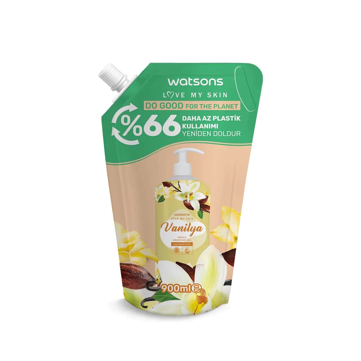 Watsons جل الاستحمام الكريمي واتسونز بنكهة الفانيليا 900 مل