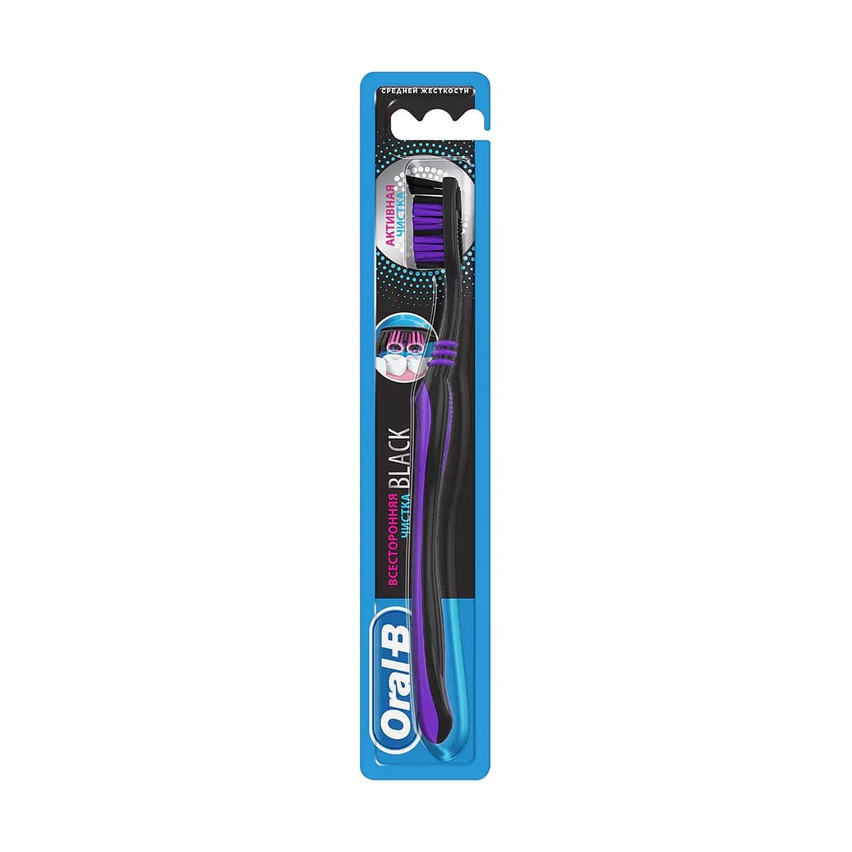 Oral-B فرشاة أسنان أورال-بي متعددة الاستخدامات باللون الأسود المتوسط