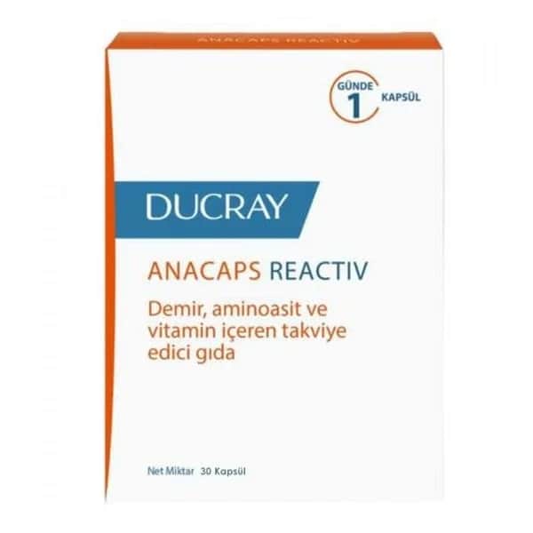 Ducray مكمل غذائي دوكراي أناكابس رياكتيف، 30 كبسولة