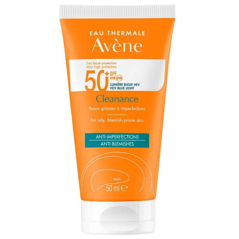 Eau Thermale Avene واقي الشمس أفين سولير كلينانس بعامل حماية 50+ للبشرة الدهنية 50 مل