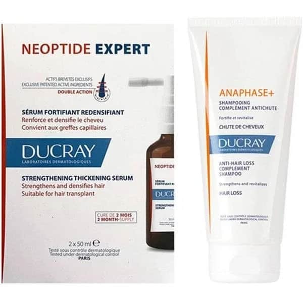 Ducray سيروم دوكراي نيوبتيد الخبير 50 مل × 2 + شامبو دوكراي أنافاز 100 مل