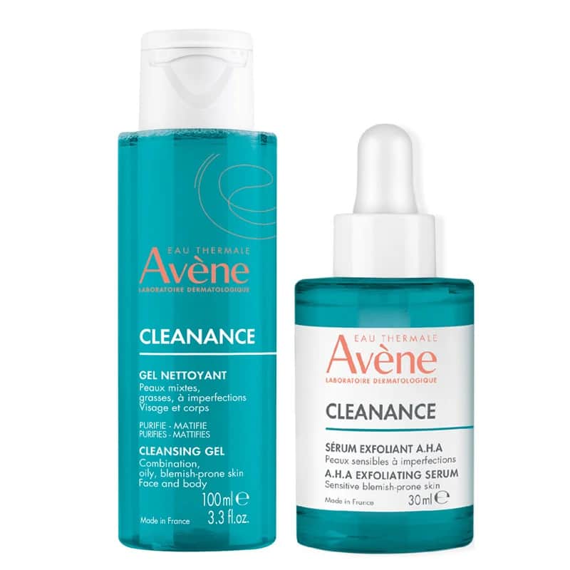 مجموعة العناية بالبشرة الدهنية وغير المنتظمة 30 مل سيروم + 100 مل جل من او ثيرمال Eau Thermale Avene