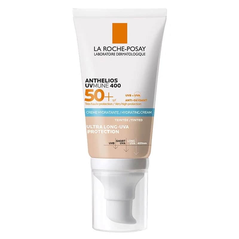 La Roche-Posay واقي الشمس المرطب أنثيليوس أوفميون من لا روش بوزيه بعامل حماية 50+، 50 مل ملون