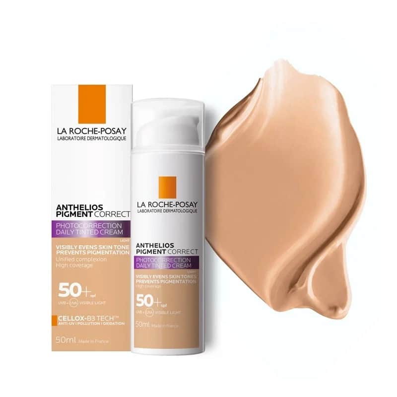 La Roche-Posay واقي شمسي أنثيليوس بيجمنت كوريكت من لا روش بوزيه بعامل حماية من الشمس 50+، 50 مل فاتح