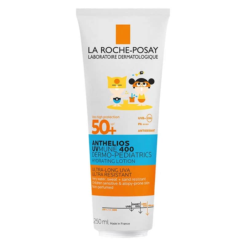 La Roche-Posay حليب الجسم الواقي من الشمس أنثيليوس للأطفال من لا روش بوزيه بعامل حماية 50+، 250 مل