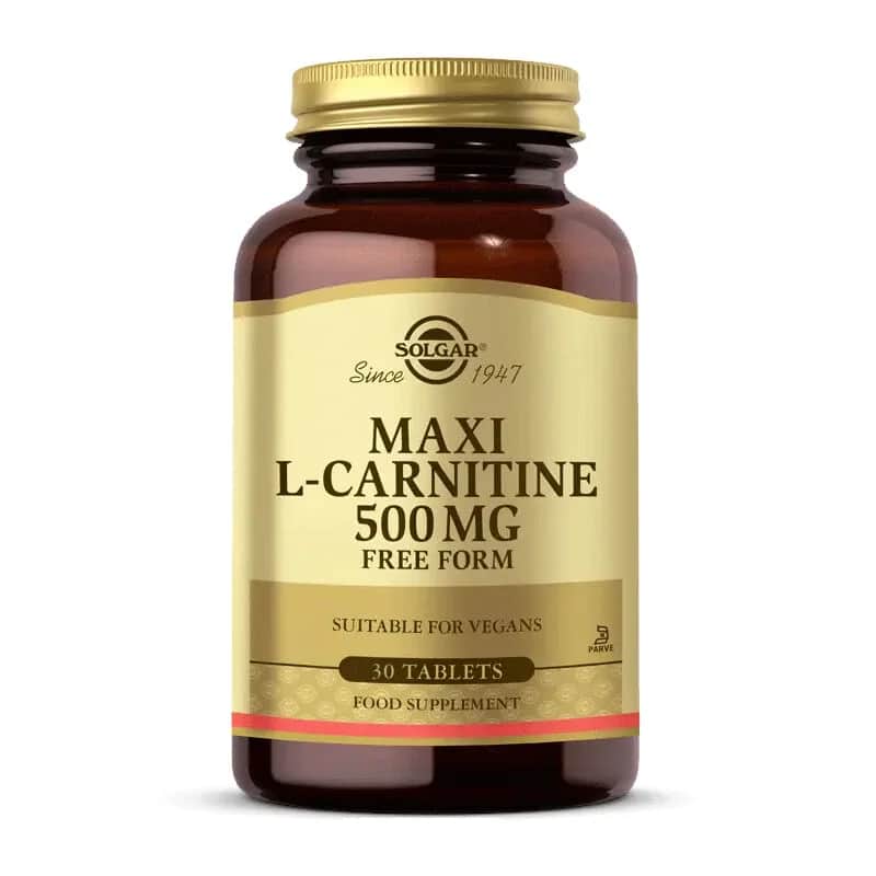 Solgar Maxi L-Carnitine 500 mg - 30 Fat Metabolism Tablets