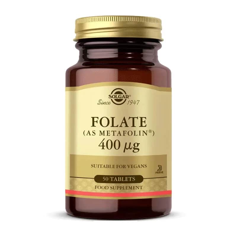 Solgar سولجار فولات (ميتافولين) 400 ميكروغرام 50 قرصًا