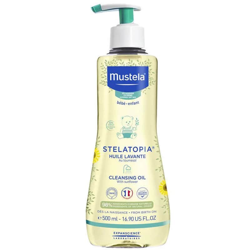 Mustela زيت التنظيف ستيلاتوبيا من موستيلا مع دوار الشمس 500 مل