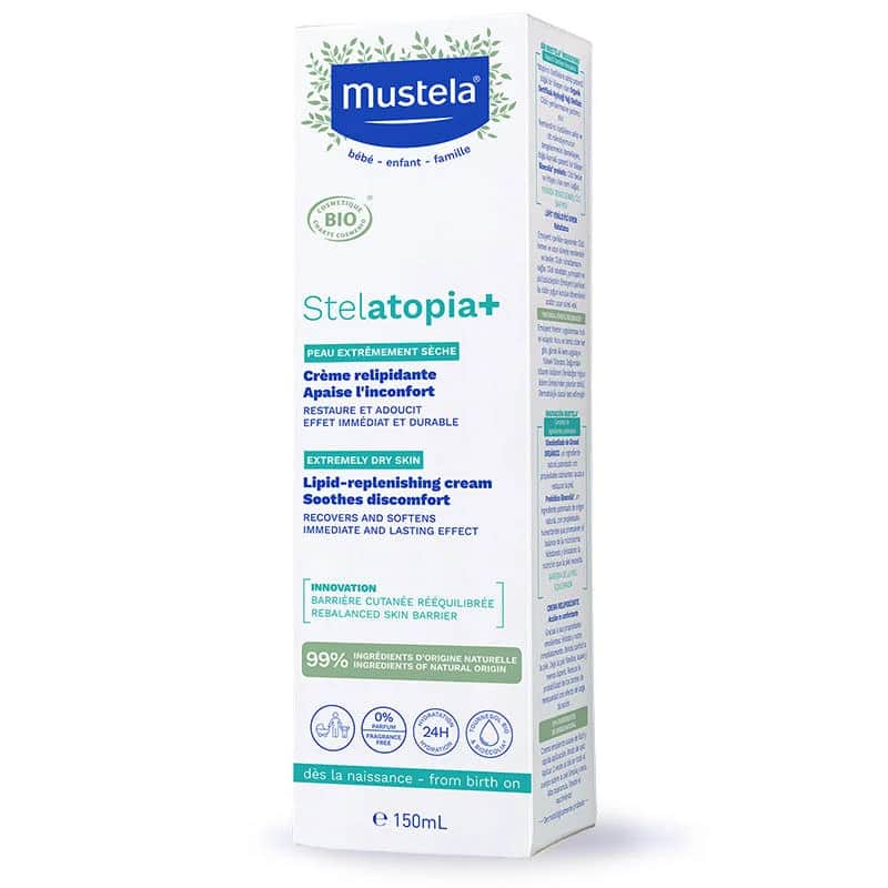 Mustela كريم موستيلا ستيلاتوبيا+ لتجديد الدهون، يهدئ الانزعاج، 150 مل