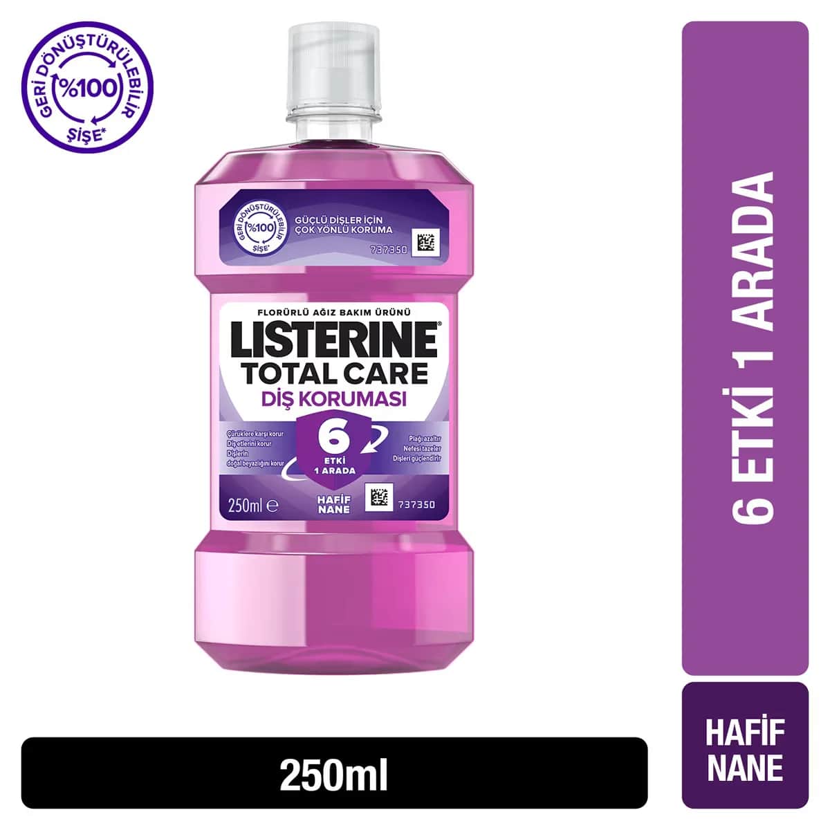Listerine ليسترين توتال كير 6 تأثيرات في غسول فم بنكهة النعناع المنعش 250 مل