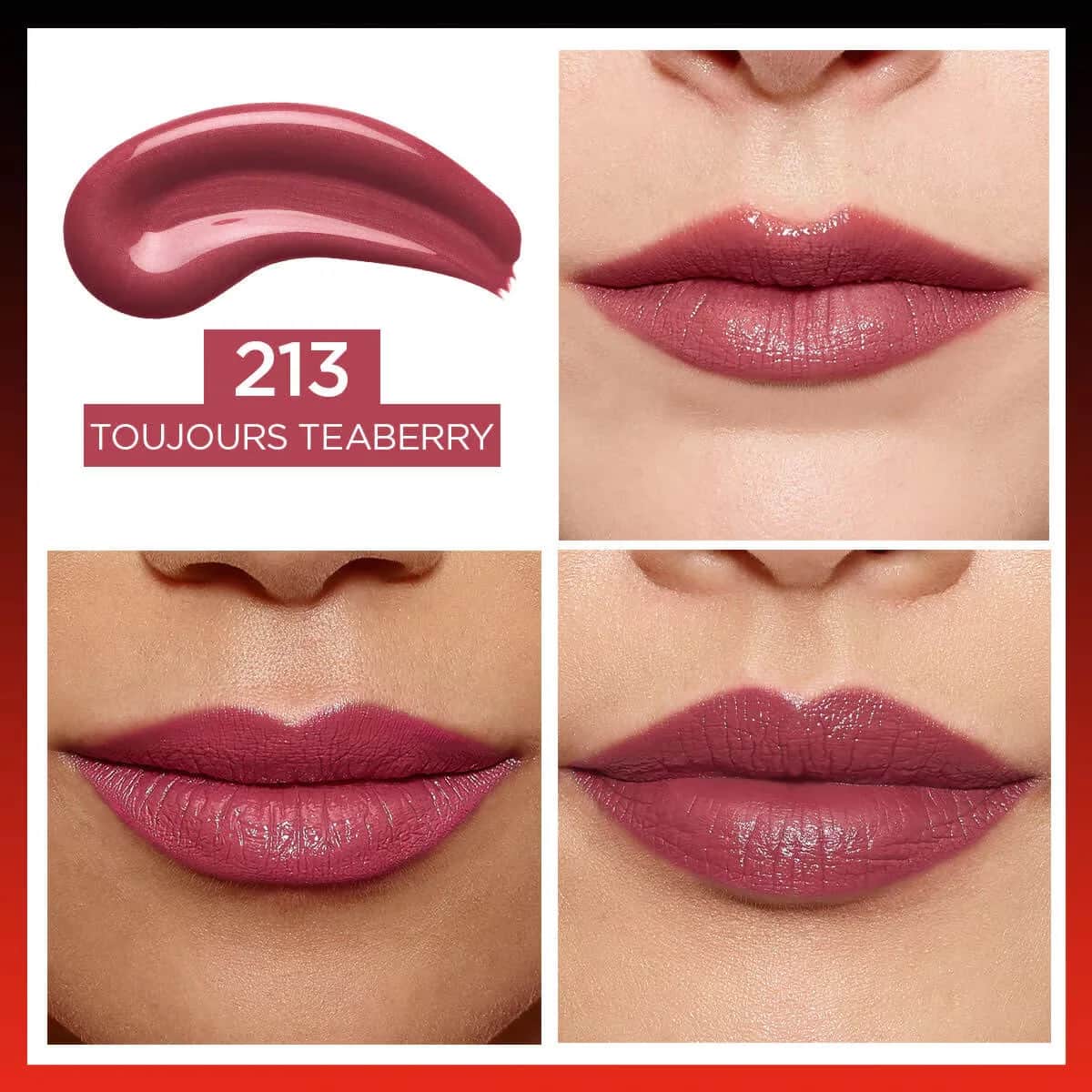 L'Oreal Paris أحمر شفاه وبلسم سائل إنفيليبل 2 خطوة من لوريال باريس يدوم 24 ساعة 213 توجور تيبيري
