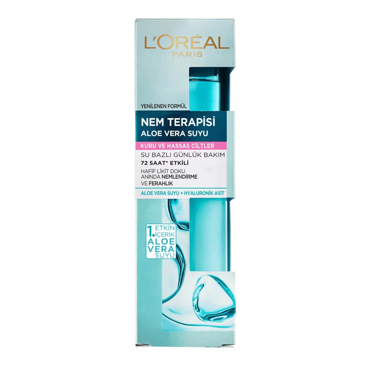 L'Oreal Paris لوريال باريس مرطب علاجي بخلاصة الصبار للبشرة الجافة والحساسة 70 مل