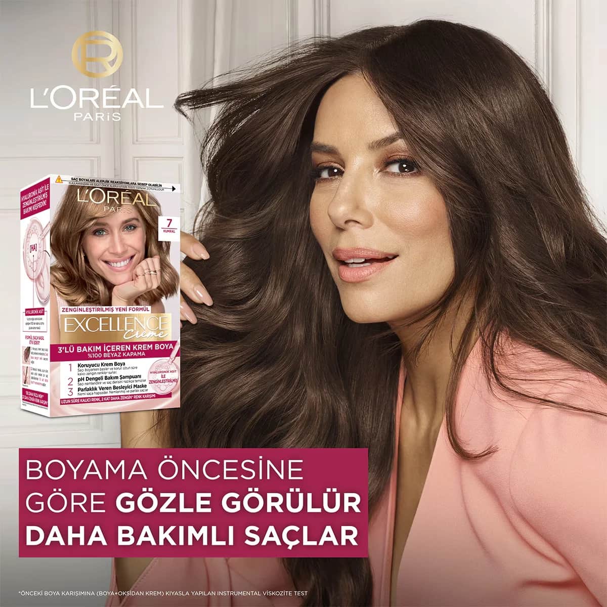 L'Oreal Paris صبغة شعر لوريال باريس إكسلنس كريم 6 بني فاتح