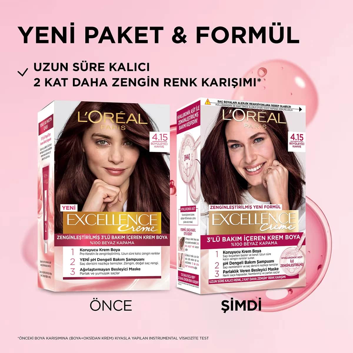L'Oreal Paris لوريال باريس صبغة شعر إكسيلانس كريم من لوريال باريس بني جذاب 4.15 قطعة واحدة