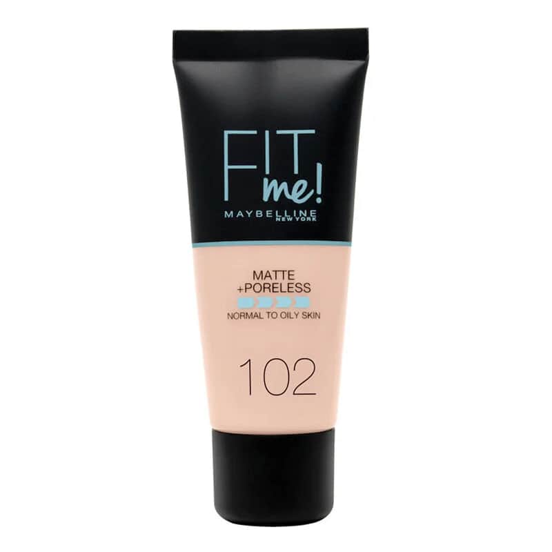 Maybelline كريم أساس مايبيلين فيت مي مات+بورليس 102 عاجي فاتح 30 مل
