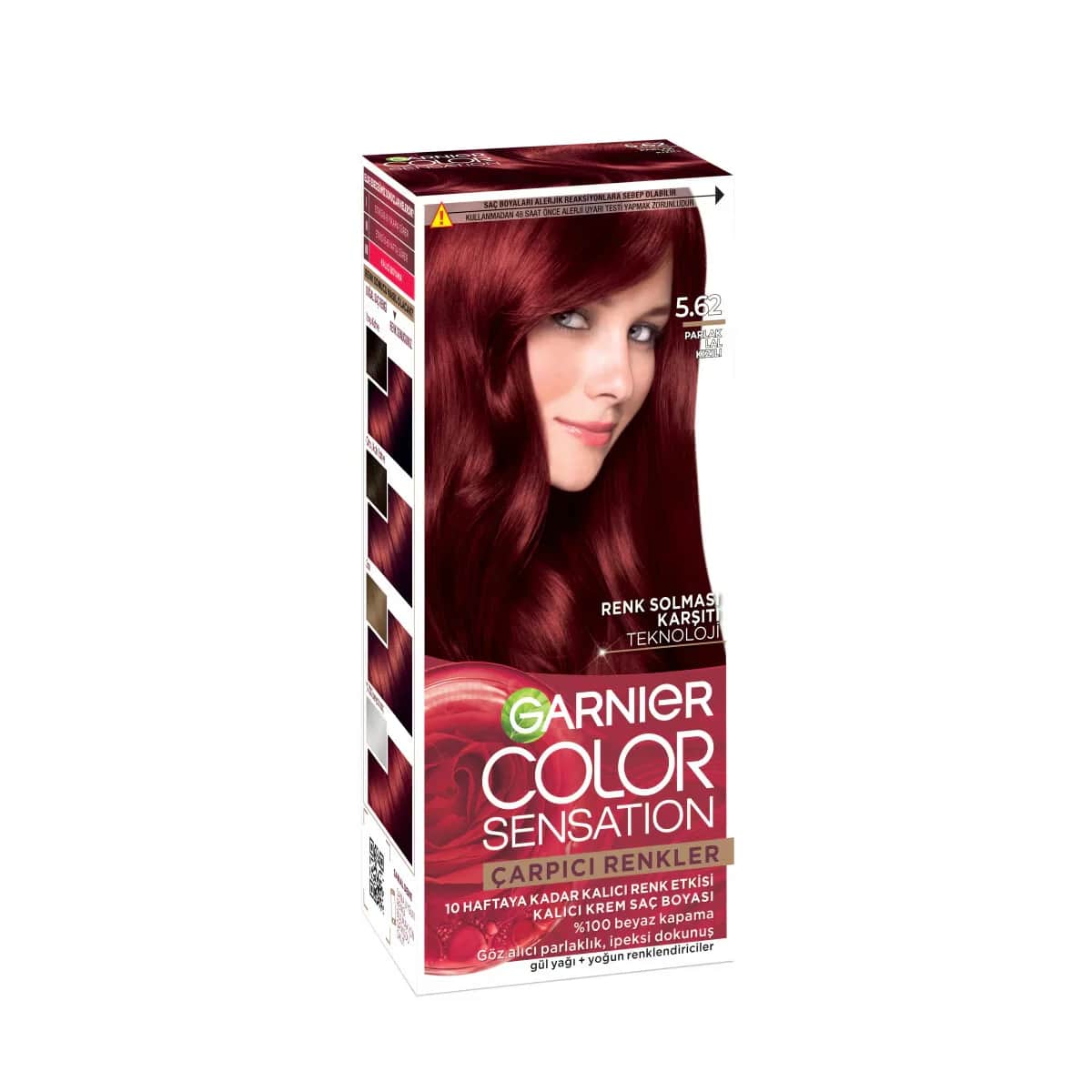 Garnier صبغة شعر غارنييه كولور ناتشرالز 5.62 أحمر غارنيت 1 قطعة