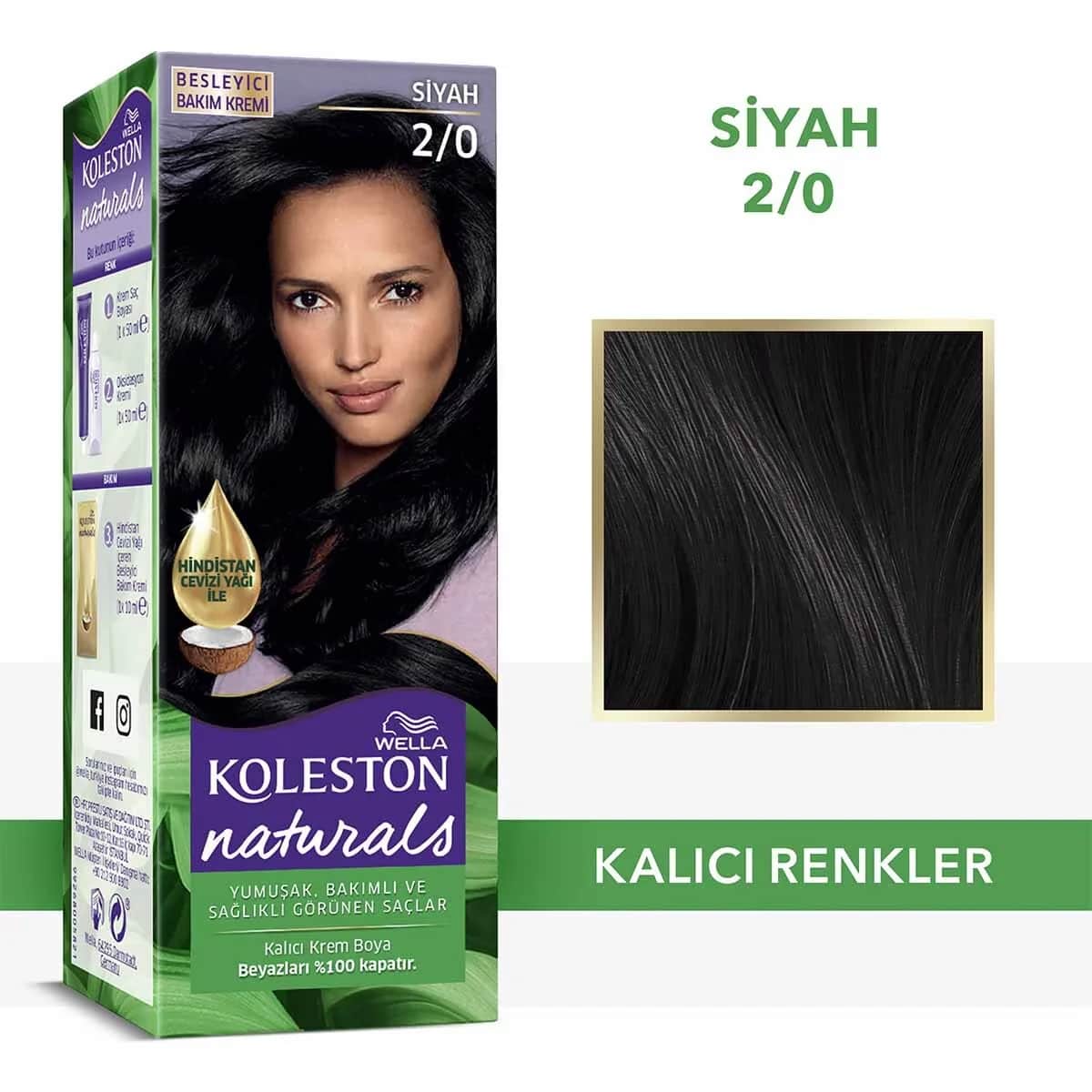 Wella Koleston صبغة شعر ويلا كولستون ناتشورالز 2/0 أسود