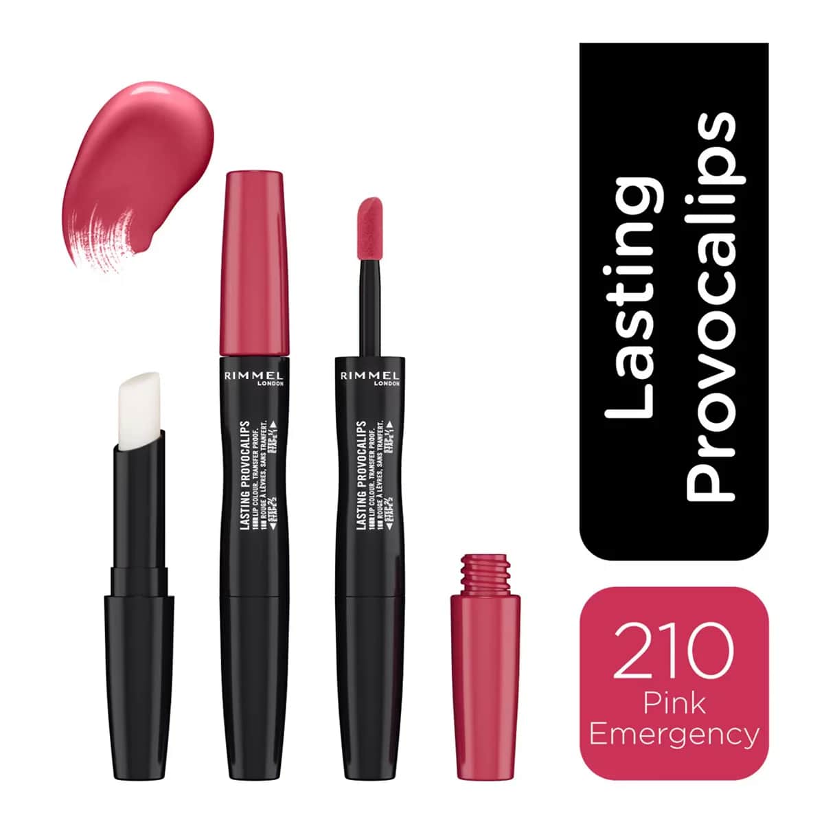 Rimmel London أحمر شفاه سائل بروفوكاليبس من ريميل لندن، وردي طارئ 210