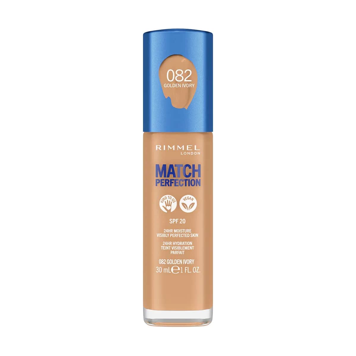 Rimmel London كريم أساس ماتش بيرفيكشن من ريميل لندن رقم 82 ذهبي عاجي