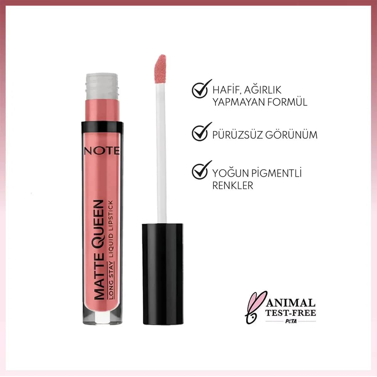 Note Matte Queen Liquid Lipstick 06 noble Rose