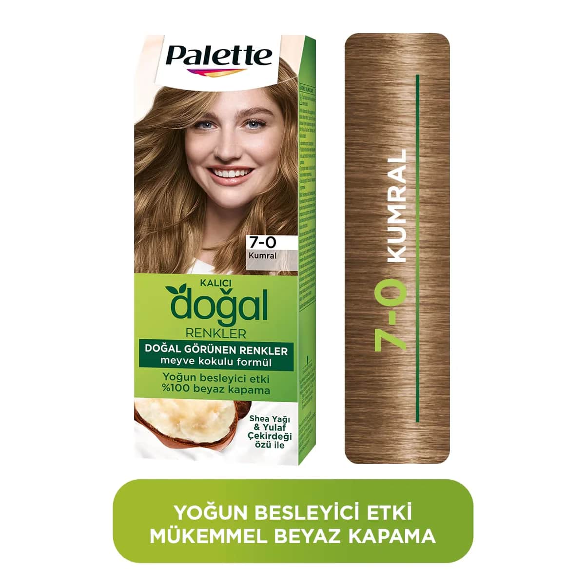Palette باليت صبغة شعر دائمة بألوان طبيعية 7-0 أشقر