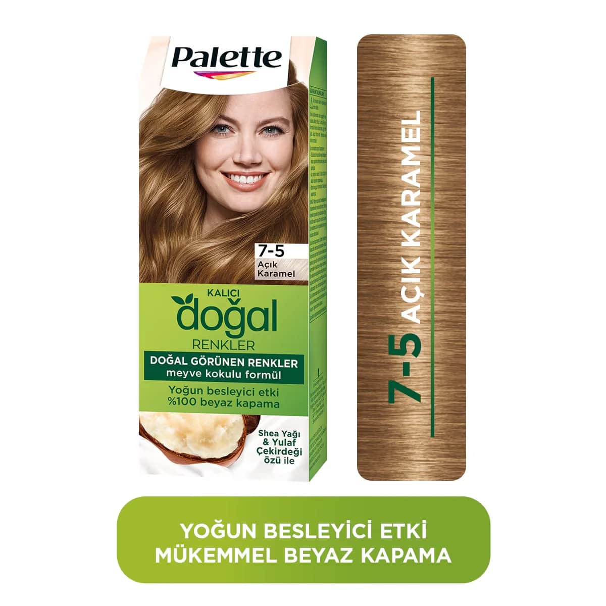 Palette باليت صبغة شعر بألوان طبيعية 7-5 كراميل فاتح 1 قطعة