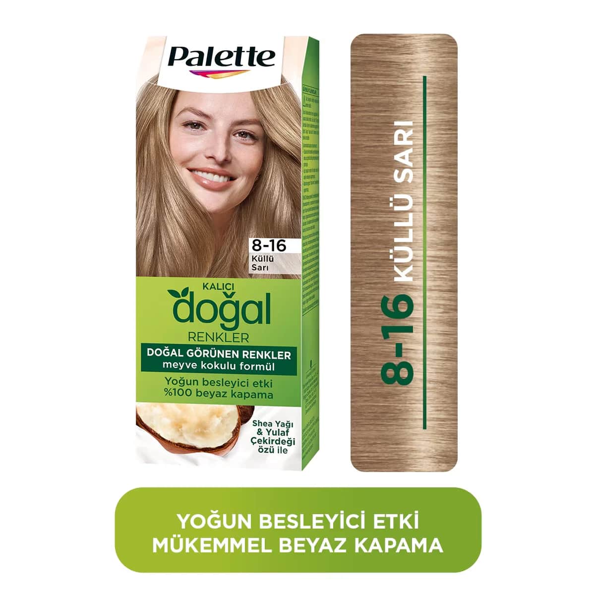 Palette باليت صبغة شعر طبيعية دائمة 8-16 أشقر رمادي