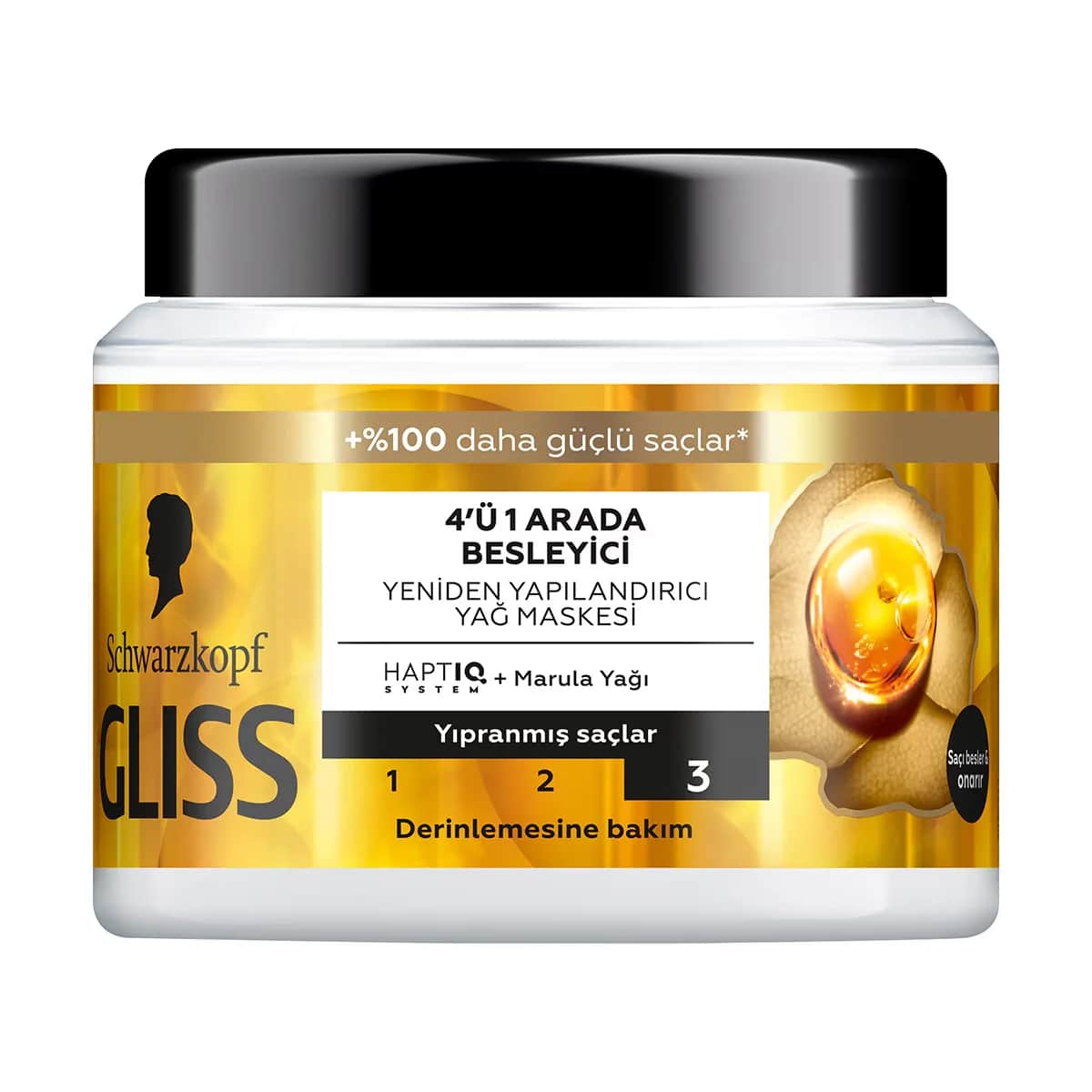 Gliss قناع زيت جليس المغذي 4 في 1، 400 مل