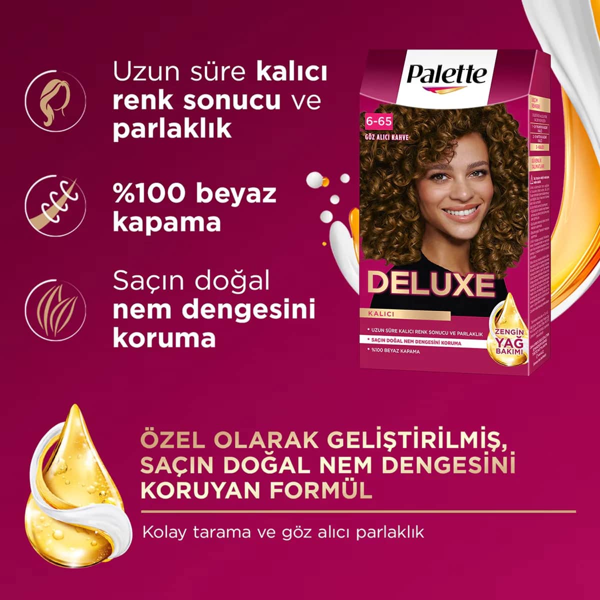 Palette صبغة شعر باليت ديلوكس ذهبية لامعة رقم 6-65 50 مل