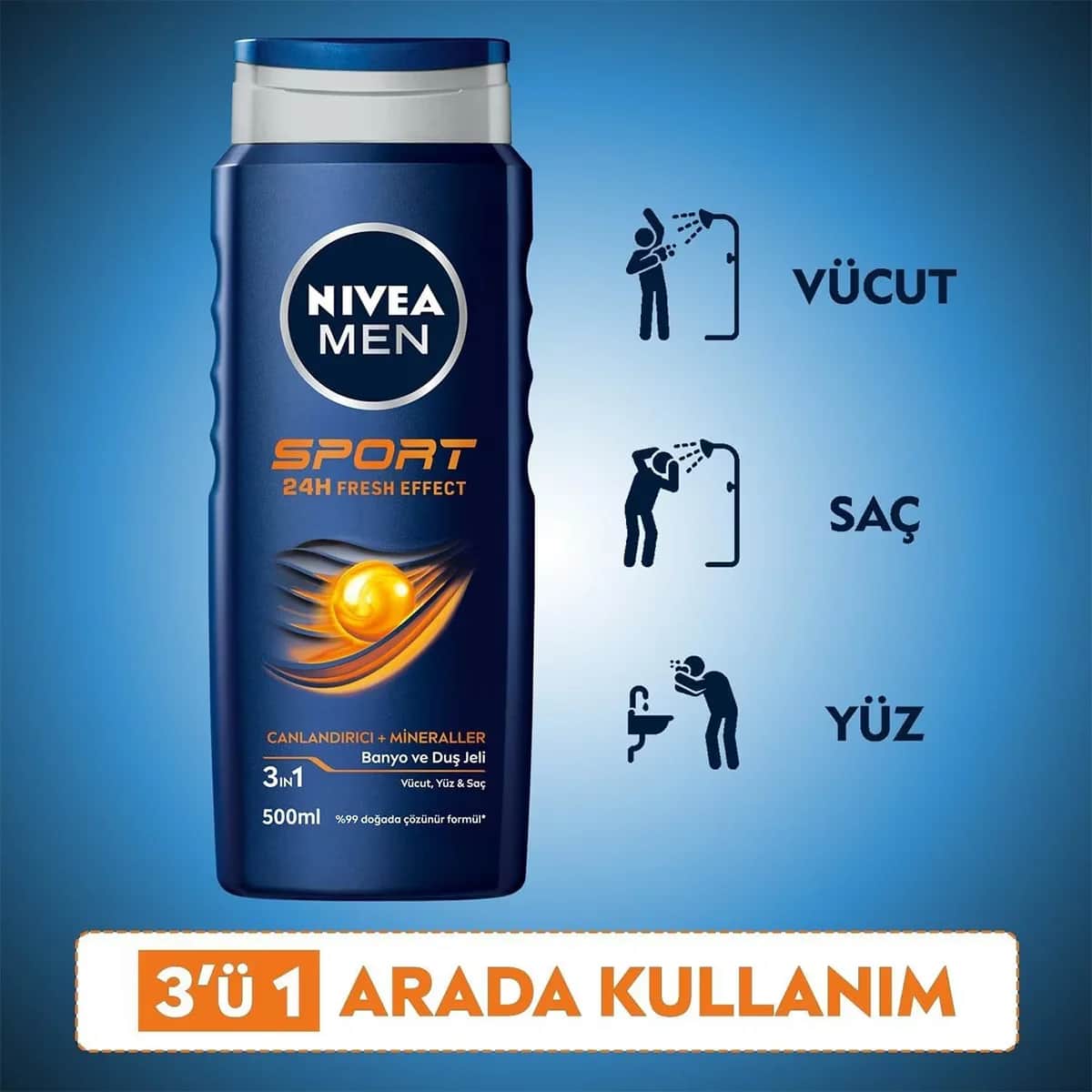 NIVEA جل الاستحمام نيفيا سبورت للرجال 500 مل