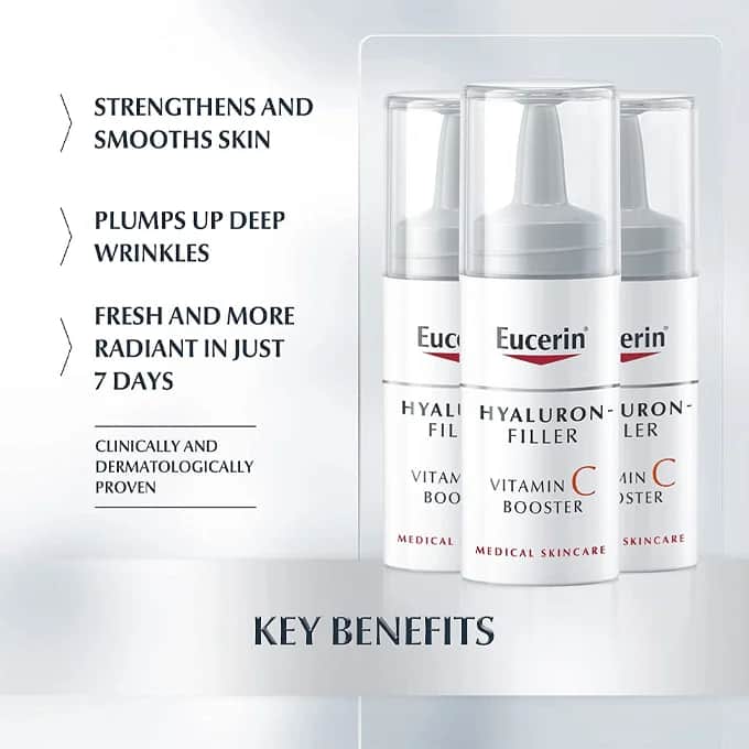 Eucerin سيروم هاليرون فيلر فيتامين سي من يوسرين 3 عبوات 8 مل