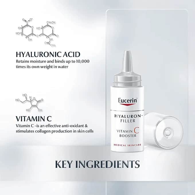 Eucerin سيروم هاليرون فيلر فيتامين سي من يوسرين 3 عبوات 8 مل
