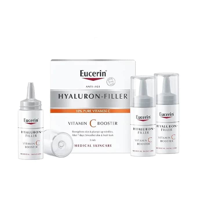 Eucerin سيروم هاليرون فيلر فيتامين سي من يوسرين 3 عبوات 8 مل