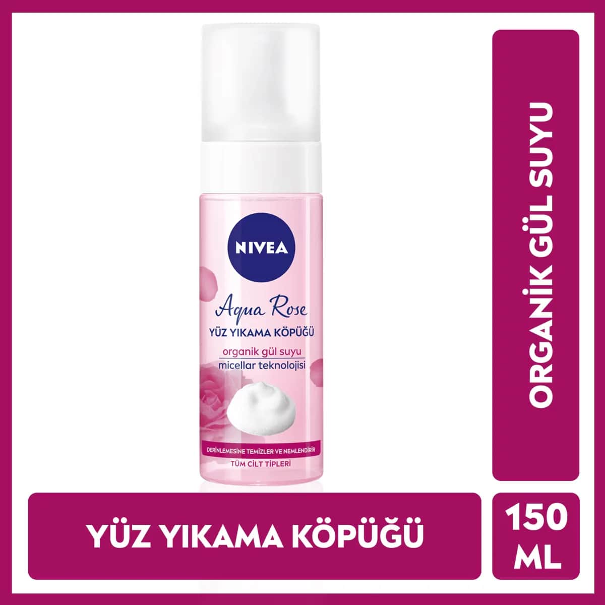 NIVEA غسول الوجه نيفيا أكوا روز رغوي 150 مل