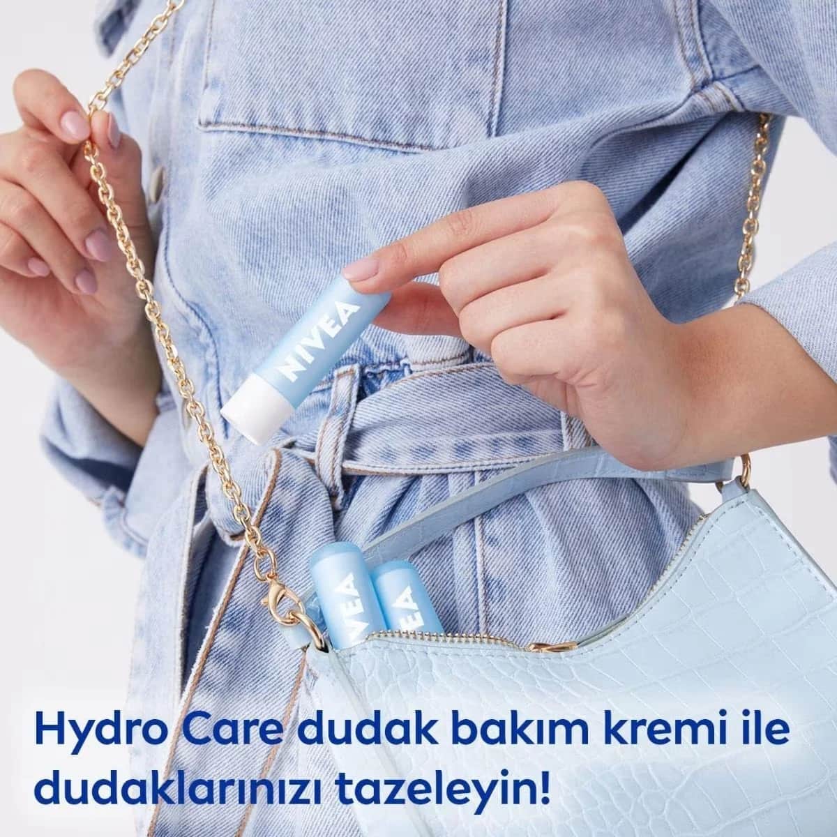 NIVEA كريم الشفاه نيفيا هيدرو كير بعامل حماية من الشمس 15+، 4.8 غرام