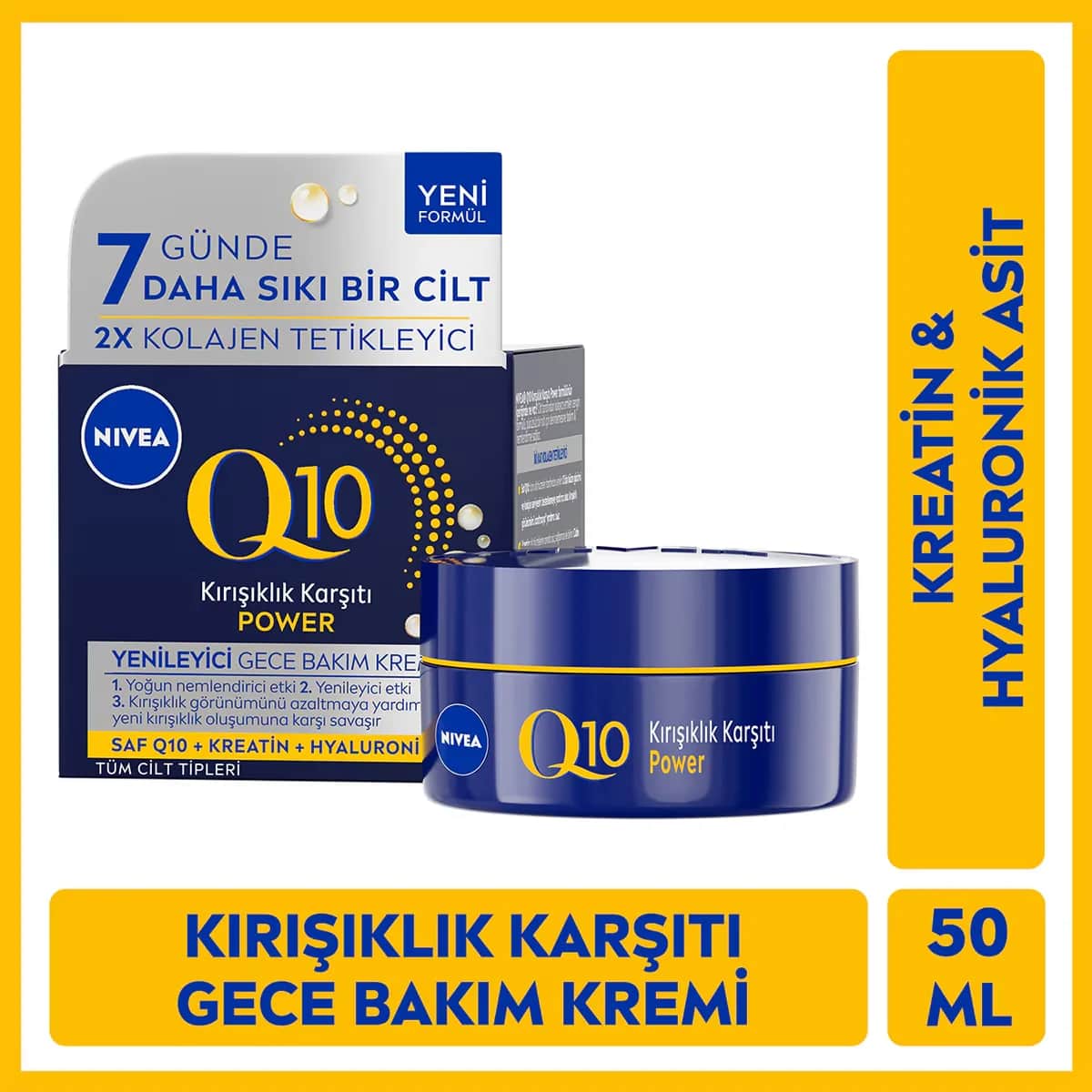 NIVEA كريم نيفيا كيو 10 الليلي لشد البشرة ومضاد للتجاعيد 50 مل