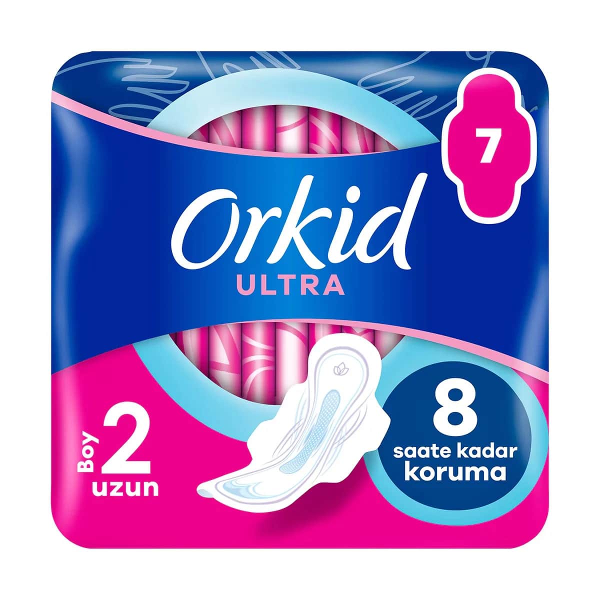 Orkid فوط أوركيد الصحية طويلة جدًا عبوة من 7 قطع