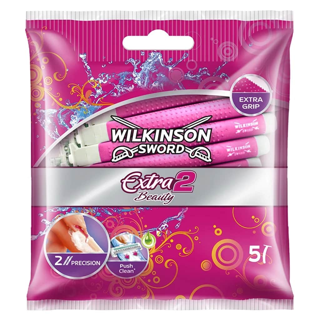 Wilkinson شفرات حلاقة ويلكنسون إكسترا ٢ للاستخدام مرة واحدة عبوة من ٥ شفرات