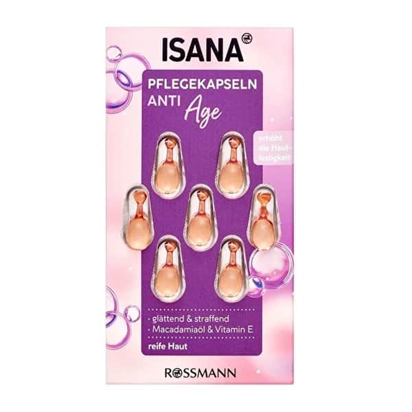 Isana كبسولات إيزانا سيروم مضاد للشيخوخة ومضاد للتجاعيد 7 × 0.38 مل