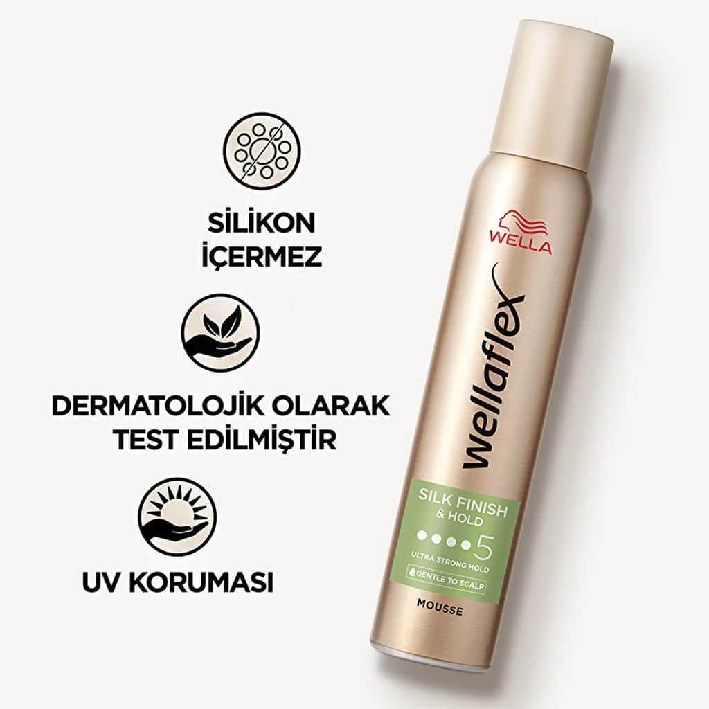Wella Koleston موس الشعر ويلافليكس سيلك فينيش آند هولد من ويلا، تثبيت قوي للغاية، 200 مل تثبيت 5/5