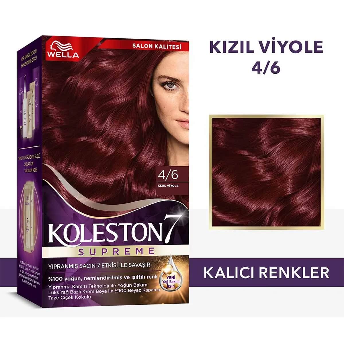 Koleston صبغة شعر كولستون ويلا سوبريم 4/6 أحمر بنفسجي 1 قطعة