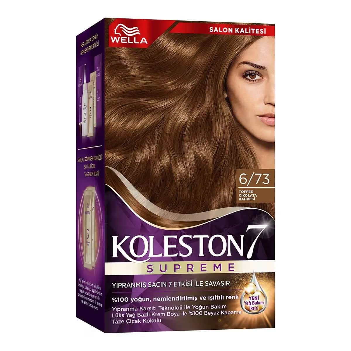 Wella Koleston صبغة شعر ويلا كولستون سوبريم 6/73 بني شوكولاتة توفي
