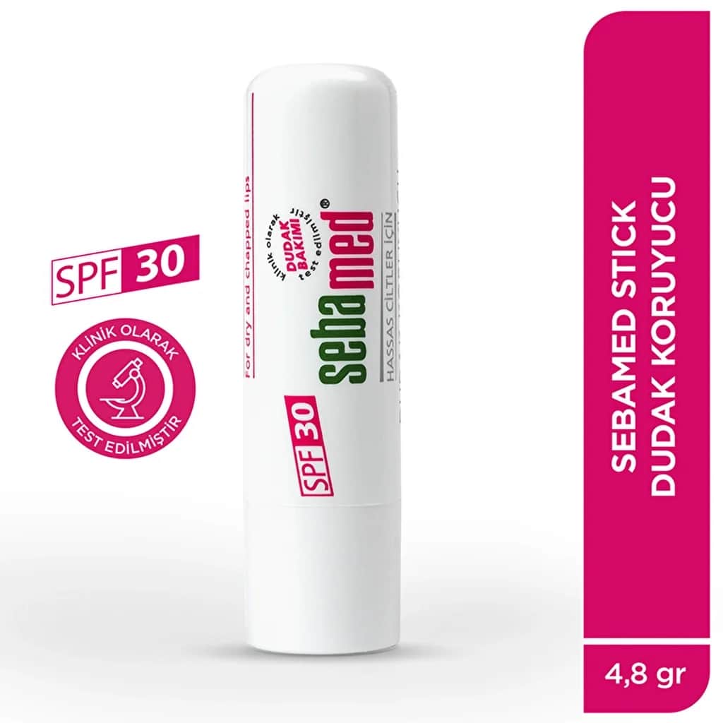 كريم شفاه ثلاثي التأثير SPF 30 بحجم 4.8 غرام من سيباميد Sebamed