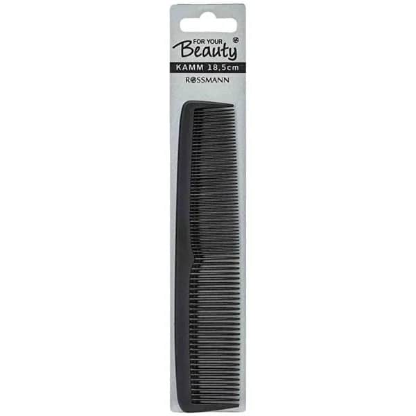 For Your Beauty 18.5cm Black Styling Comb - Sleek &amp; Durable