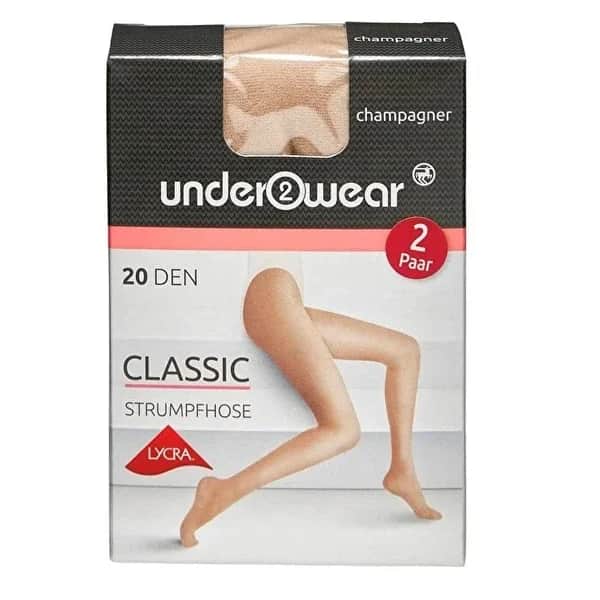 Underwear ملابس داخلية ضيقة من الليكرا، جوارب رفيعة، مقاس 20 دن، لون الشمبانيا، 36/38