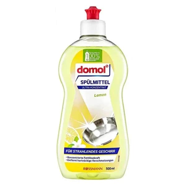 Domol منظف دومول لغسل الأطباق، مزيل الشحوم برائحة الليمون، مركز، لغسل اليدين 500 مل